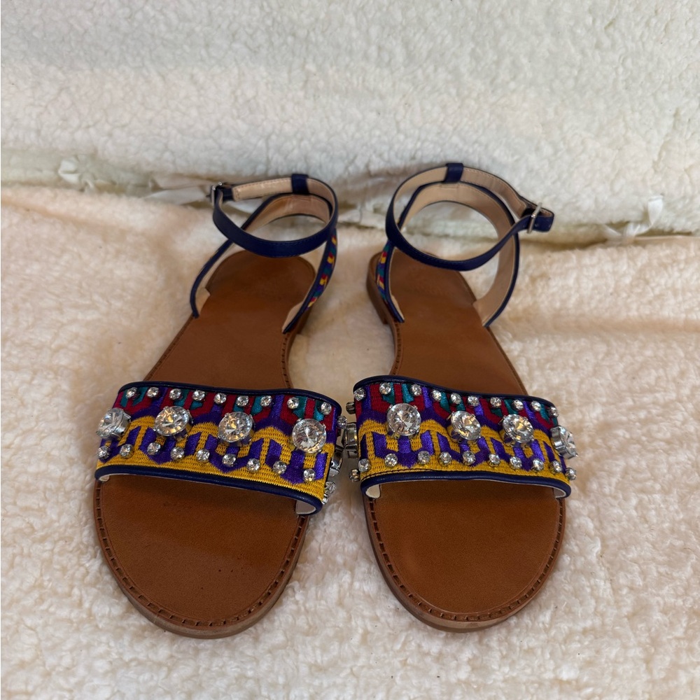Vince Camuto Beaded Embellished Sandals 10M - Picture 2 of 7